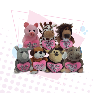 LLAVEROS ANIMALES CON CORAZÓN